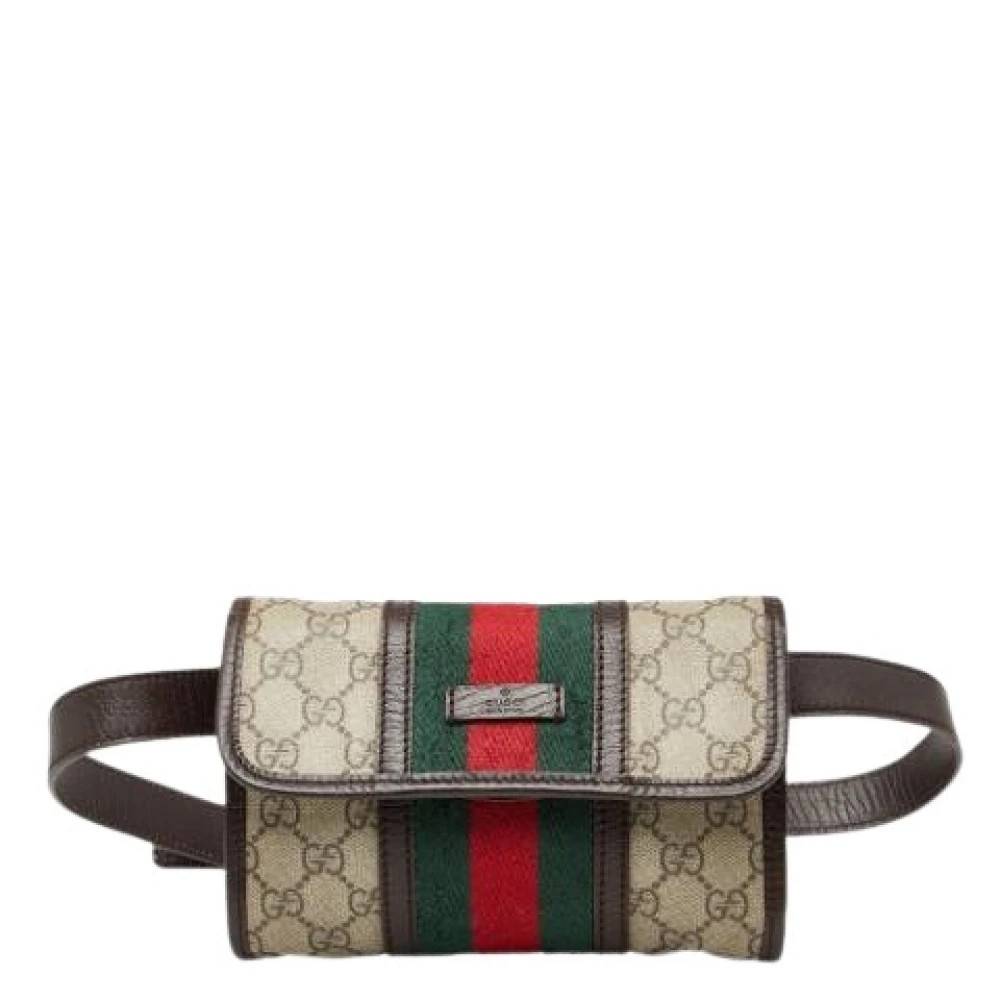 Gucci Vintage Pre-owned Vintage Bæltetaske - Vintage - Dame - Beige - ONE SIZE - Tyl