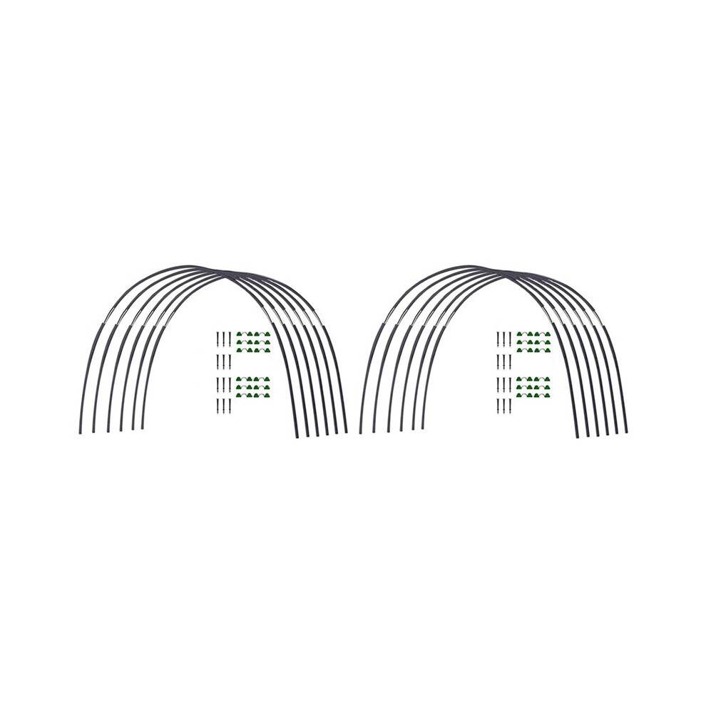 2X Garden Greenhouse Hoop Set, Gardening Folding Fiber Pole Set, Arch Greenhouse Planting Tunnel Bracket