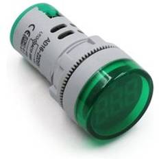 Diy mini digital voltmeter 22mm round ac 12-500v volt voltage tester meter monitor ström led indikator pilotlampa display - Ny grön voltmeter
