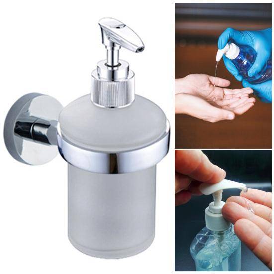200ml 304 rostfritt stål tvåldispenser Väggmonterad manuell Body Wash Pump Rostsäker Elegant Matt Lotion Pump silver