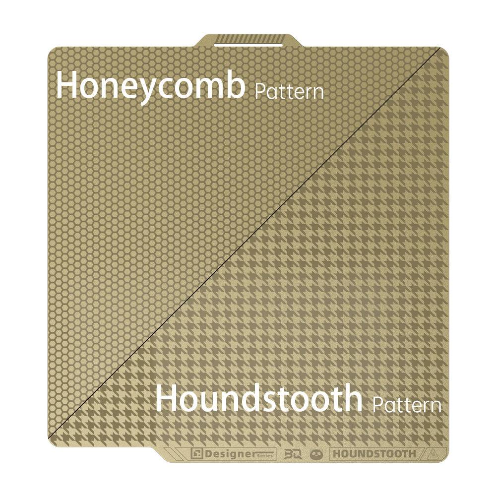 BIQU Panda Dual-textured Build Plate with Honeycomb & Houndstooth Patterns for Bambu X1/P1/A1