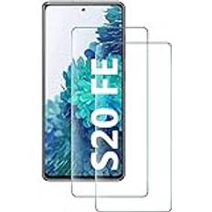 [2 stycken] Skyddsfilm kompatibel med Samsung Galaxy S20 FE screen glas, kompositglas, skyddsglas, äkta härdat glas, 9H, kristallklart och repfritt