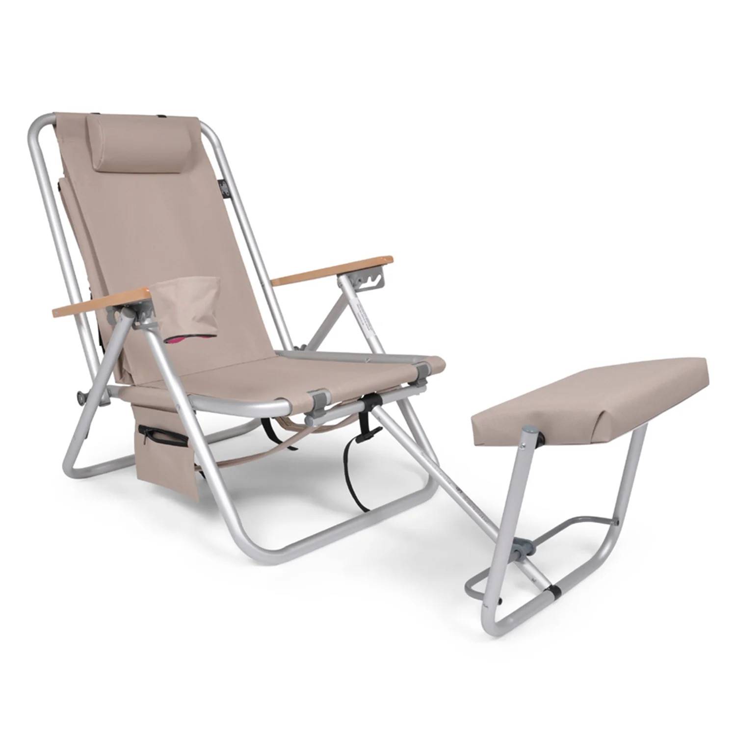 Roxy friluftsstol med Kylbag/mobilficka beige - Beige