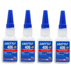 4-pack Ny Loctite 406 20 Gm Instantlim Superlim för Plast & Gummi Henkel