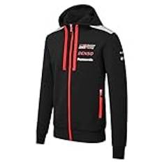 Toyota Gazoo Racing WRT Team sweatshirt med huva och hel dragkedja - VM Rally Championship - Officiella varor - Svart/röd/vit (XL)