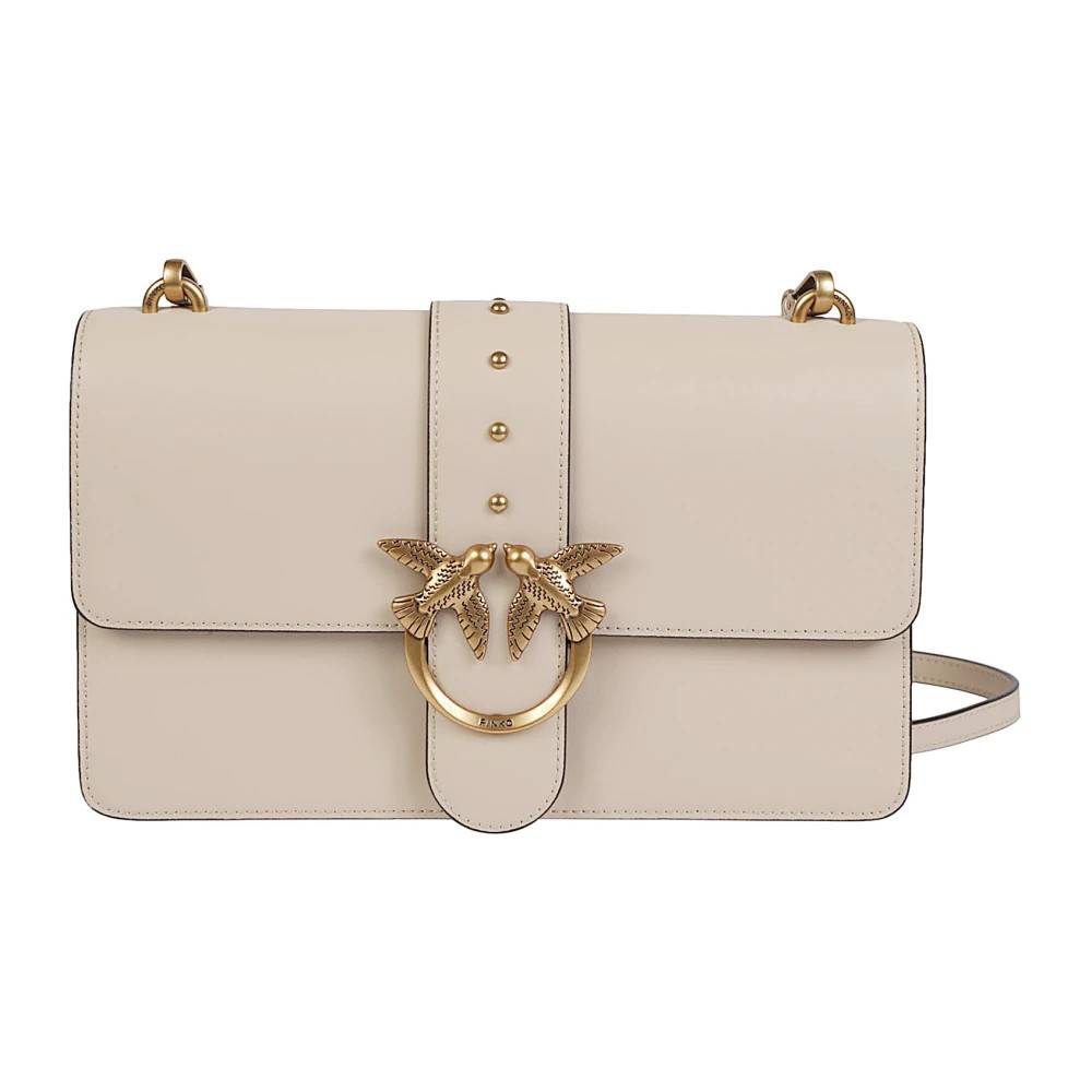 PINKO Love One Classic Taske - Tasker - Dame - Beige - ONE SIZE - Uld