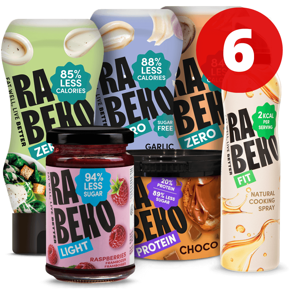 6 Mixed Rabeko (Topping, Dressing, Sauce, Jam, Cooking Spray)
