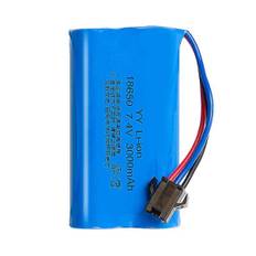 18650 Lithium Batteri 7.4v Sm Stik 3000mah Legetøjsfjernbetjening Elektrisk Vandbombe Genopladelig Batteri