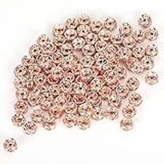 200 St Spacer Beads, Rondelle Spacer Beads, Spacer Beads för Smyckestillverkning, Metallpärlor för DIY Halsband Armband Smyckenstillverkning