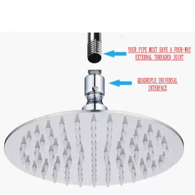 6/8/10 Inch Ultra-thin Waterfall Shower Heads Stainless Steel High Quality Square Round Portable Practical Rainfall Shower Head