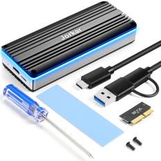 Jorkar USB C 3.2 SSD-låda 12 + 16 stift extern SSD för MacBook Air/Pro mitten 2013–2017, SSDs hårddiskboxläsare A1466 A1465 A1502 A1398, Mac SSD till USB-C-fodral med indikator