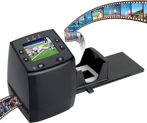 DIGITNOW ! 135 film negativ skanner högupplöst bildvisare, konvertera 35 mm film och bild till digital Jpeg spara i SD-kort, med glidfästen matare ingen dator/programvara krävs. M125