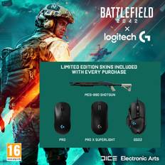 Logitech - G PRO Wireless Gaming Mouse +Battlefield PC SKIN bundle - Fri fragt og klar til levering - Prismatch - Sort