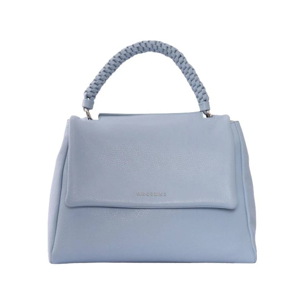 Orciani Sveva Soft Medium Bag - Tasker - Dame - Blå - ONE SIZE - Uld