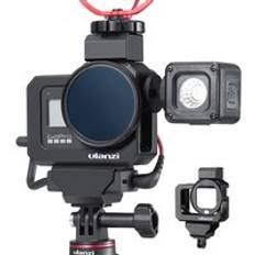Ulanzi gopro 8 metall vlog bur f&#xF6;r ledd mikrofon dubbel kylskonsadapter montera 52mm filteradapter f&#xF6;r gopro hero 8 svart kamera