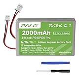 PS4-batteri 2 000 mAh ersättning för Sony PS4/PS4 Pro/PS4 Slim PS4 Dualshock 4 styrenheter CUH-ZCT1E CUH-ZCT1H CUH-ZCT1U CUH-ZCT2 CUH-ZCT2U