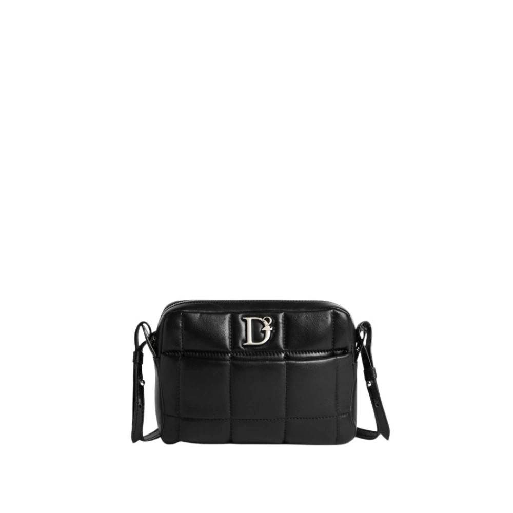 Dsquared2 Quilted Crossbody Taske - Tasker - Dame - Sort - ONE SIZE - Læder