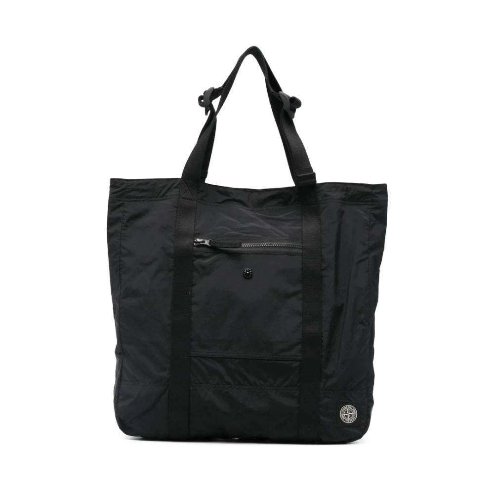 Stone Island, Tasker , Herre, Sort, ONE SIZE, Nylon, Bum Bag