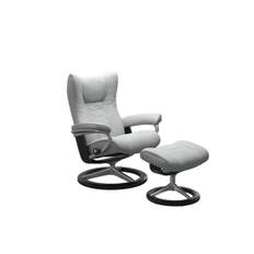 Stressless® Wing lænestol (Paloma okselæder, inkl. skammel, Signature chrome stel)