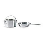 Tatonka campingköksset kettle 1,6 l – kastrull och panna av rostfritt stål – 1,6 liter volym – med handtag för upphängning – Ø 17,5 x 11,5 cm, silver