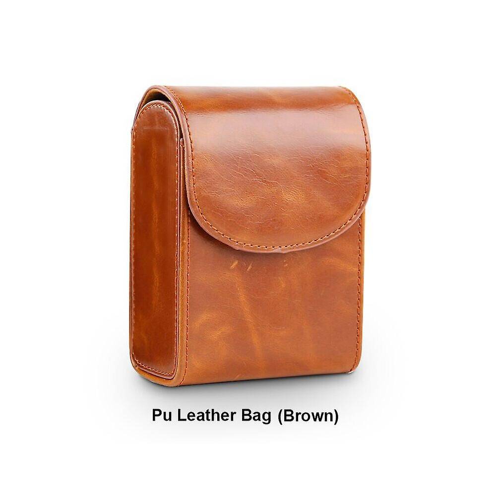 (Brown bag only) Golf Rangefinder Leather Bag Laser Distance Meter Belt Shoulder Bag For Lx7