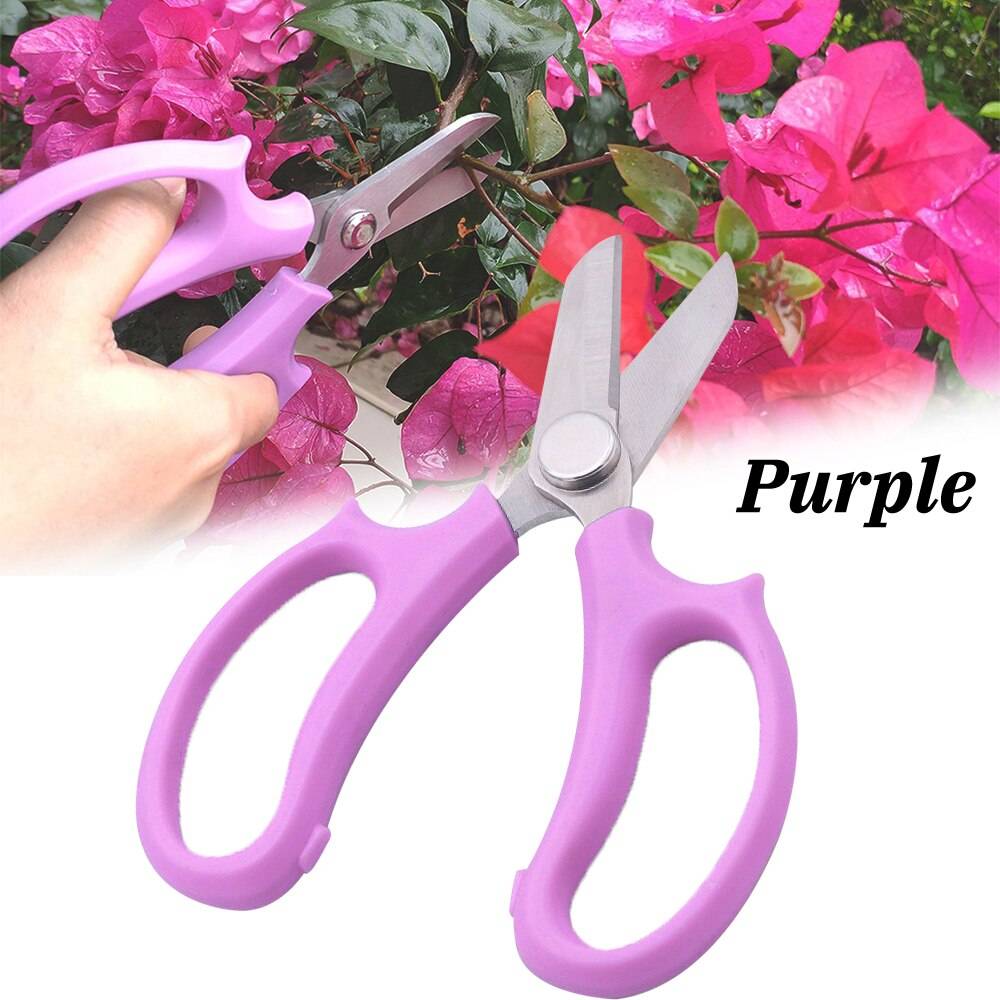Gren- och lövsax i rostfritt stål beskärning av krukväxter blomsteraffär blomsterarrangemang hushållssax för trädgårdsarbete - Rosa