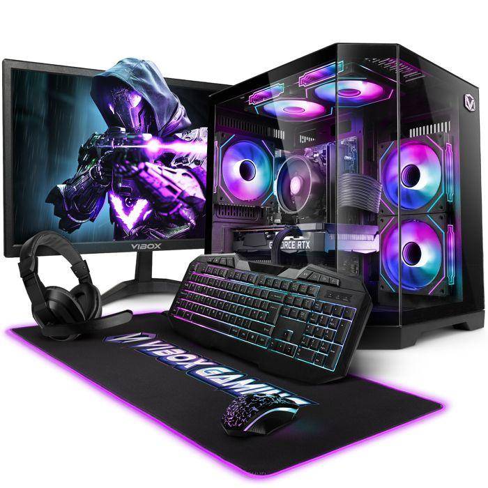 Vibox V-4 PC-spelare Komplett • 23  Skärm • Ryzen 5 5500 • RTX 3050 6 GB • 16 GB RAM • 500 GB SSD • Windows 11 • WiFi 6 + Bluetooth 5.4