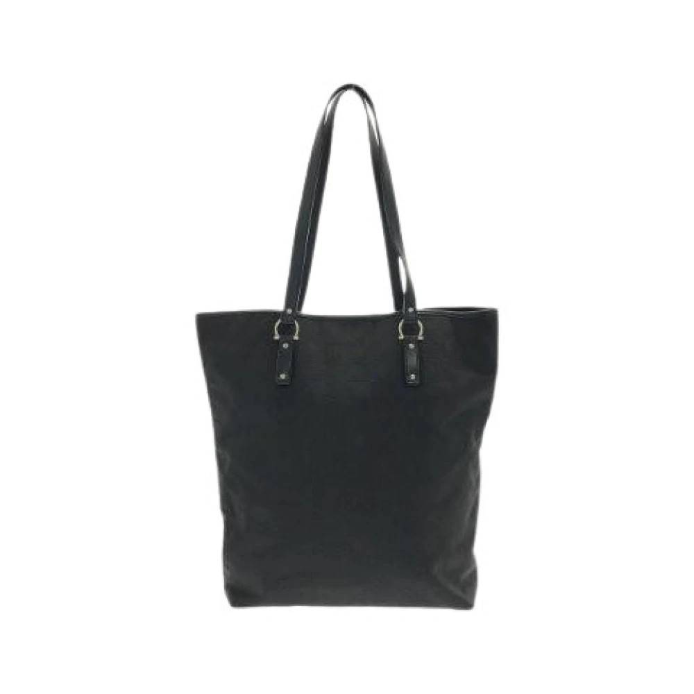 Salvatore Ferragamo Pre-owned Pre-owned Canvas Skuldertaske - Vintage - Dame - Sort - ONE SIZE - Uld