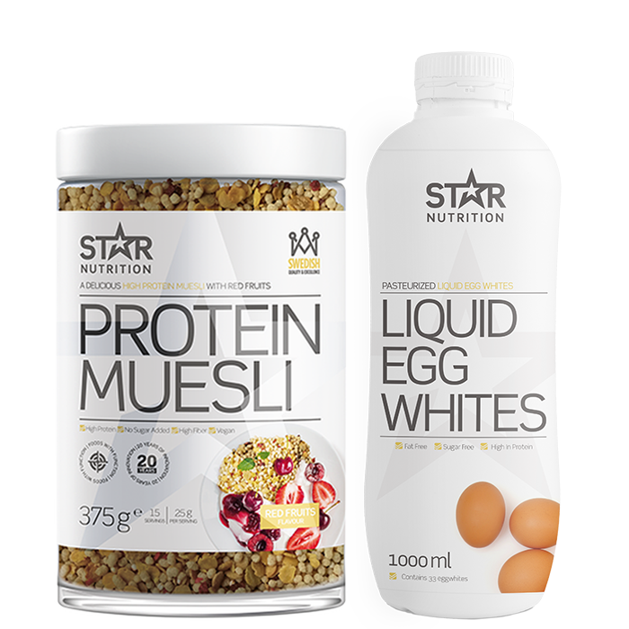 Flytande äggvita & Protein Muesli