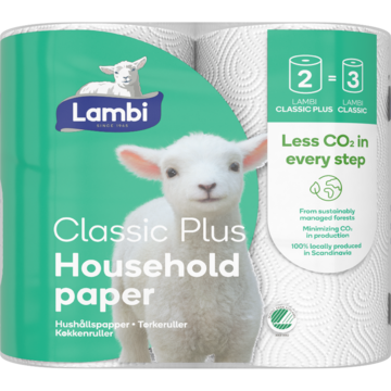 Hushållspapper Lambi Classic Plus 2-lag