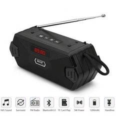 Bärbar Bluetooth-högtalare utomhus med FM-radiomottagare, trådlös subwoofer musikljudbox, bas Hi-Fi Blutooth hem/bil Blutooth, inkluderar antenn, kort - Multifärgad (blå,röd,svart)