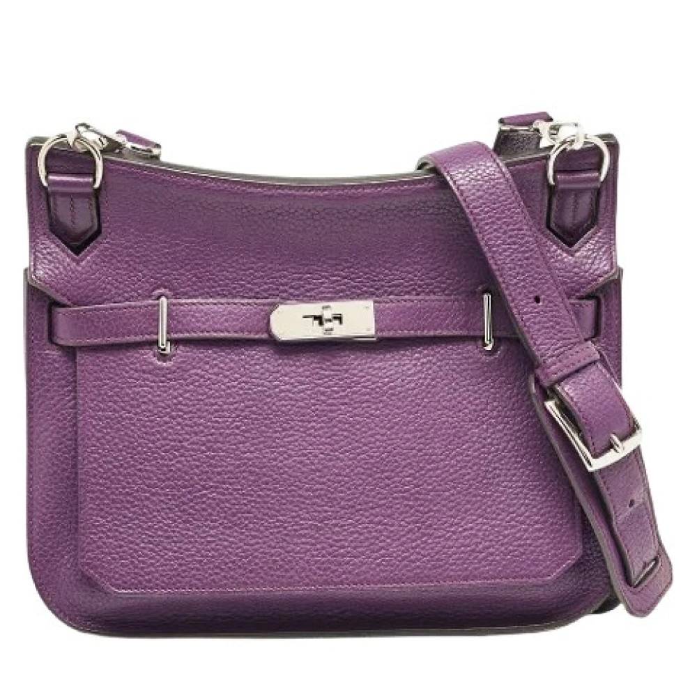Hermès Vintage Pre-owned Jypsiere Cross Body Bag - Vintage - Dame - Lilla - ONE SIZE - Læder