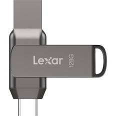 Lexar JumpDrive Dual Drive D400 128GB (USB 3.1) (2-in-1 Flash Drive)