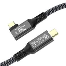 CAKOBLE USB C Kabel 2m,240W USB C 3.2 Gen2 Kabel 20 Gbps usbc charging cable, USB C Monitor 4K@60Hz Kompatibilitet Thunderbolt 4 Kabel för i-Phone 16, (20Gbps 240W-2m)