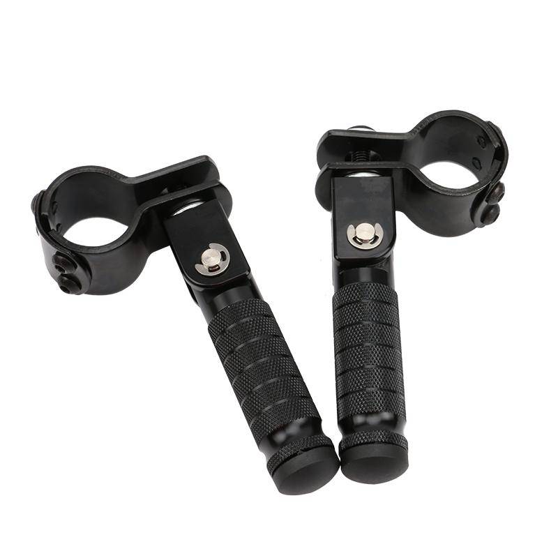 Universella 1 Par Aluminiumlegering Cykel Bakpedaler Vikbar Fotstöd Halkfri Bakre Säte Fotstöd Pedaler för Väg Mountainbike svart