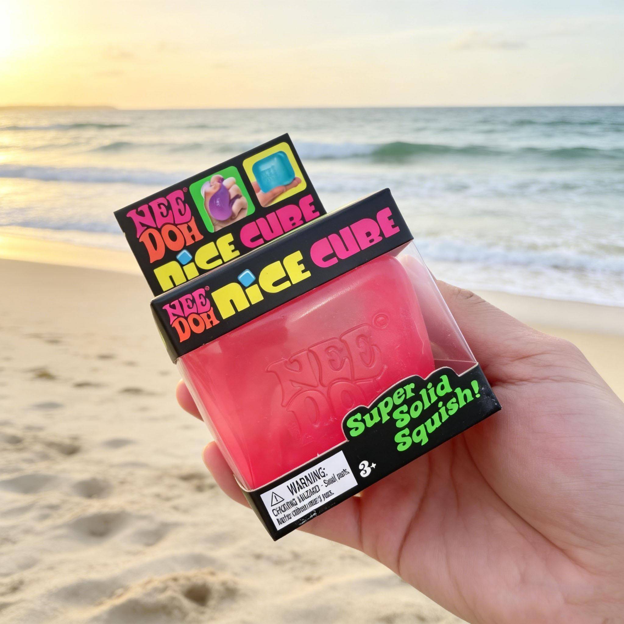 Needoh Nice Cube Ångestlindrande Sensorisk Kub, Stresslindrare Fidget Fokus Skrivbordsleksak för Vuxna & Barn