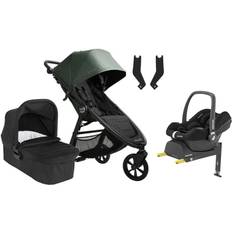 Baby Jogger City Mini GT 2.1 Duovagn inkl. Maxi-Cosi CabrioFix & Bas, Briar Green/Jet Black