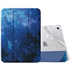 MoKo Case for iPad 10th Generation Case 2022, iPad 10.9 inch Case, Soft TPU Translucent Frosted Back Cover Slim Shell Protective Case with Adjustable Angles, Auto Wake/Sleep, Blue Starry Sky