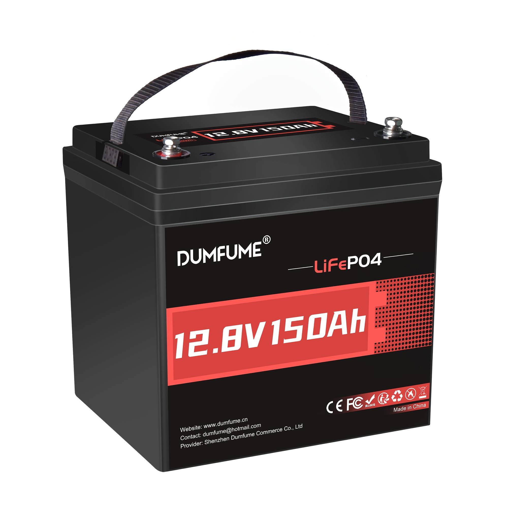 12v 150ah Lifepo4 Lithium Battery, Built-in Bms, High Energy Density, Suitable For Home And Outdoor Use