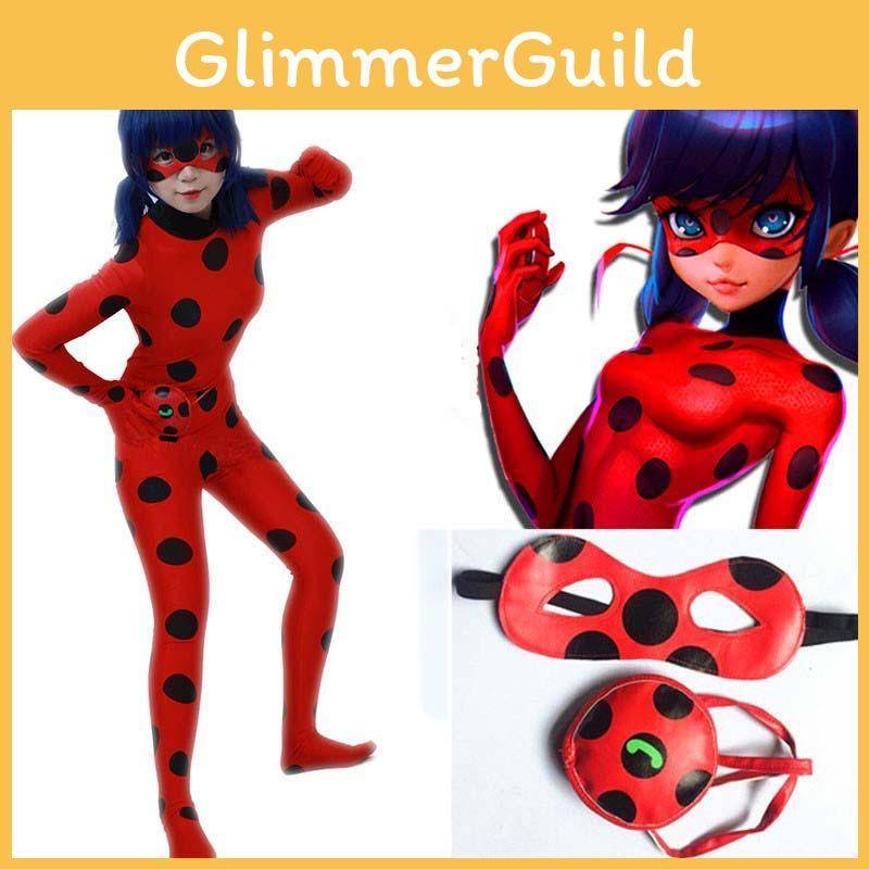 Gör dig redo att rädda Paris på ett ögonblick med vår Miraculous Ladybug-dräkt, perfekt för Halloween och jul! cm black