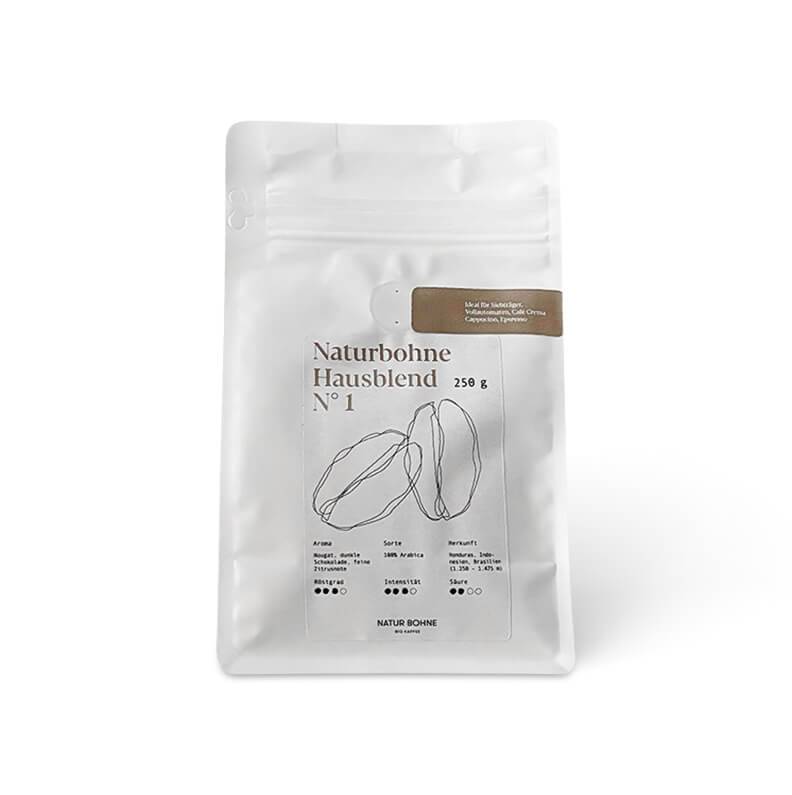 Natur Bohne Hausblend N° 1 - Elegans möter djup Ekologiska espressobönor