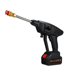 Mulcort 6 in 1 Spray Cordless Power Washer 60Bar 300W High Power Washer Machine with Rechargeable UK plug svart