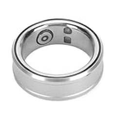 Smart Health Ring, Smart Ring Health Tracker BT 5.1 NFC Sömnkroppstemperaturövervakning Stegräknare IP68, Sömnkvalitetsmätare för Födelsedagspresenter (Silver)