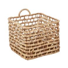 Lily kvadratisk korg vattenhyacint stor - Beige