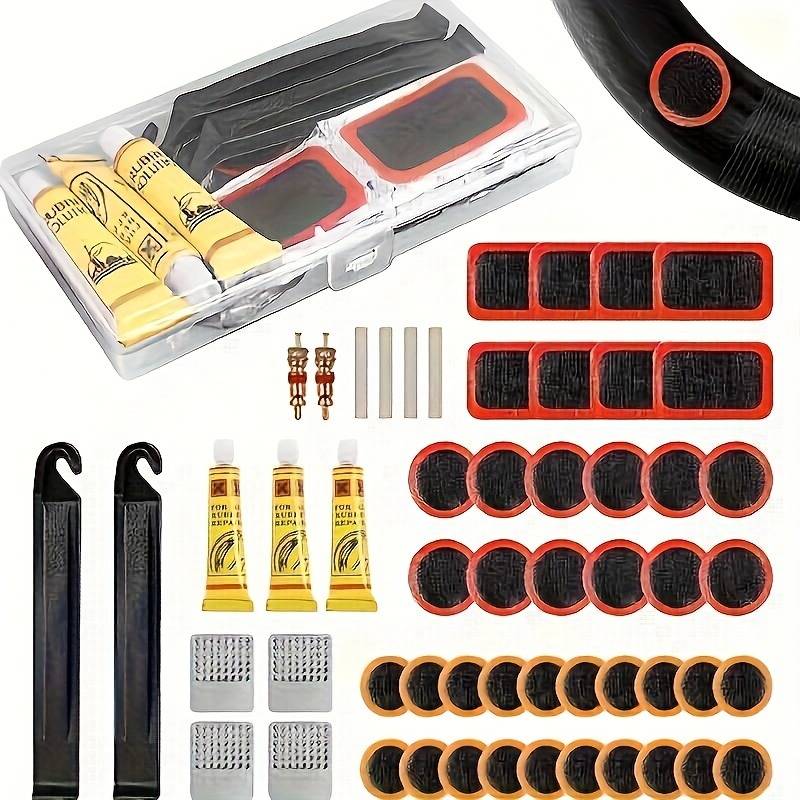 Portable Bike Tire Repair Kits with Bike Tire Levers, Rubber Patches Bicycles Inner Tube Puncture Patches Repair Tool