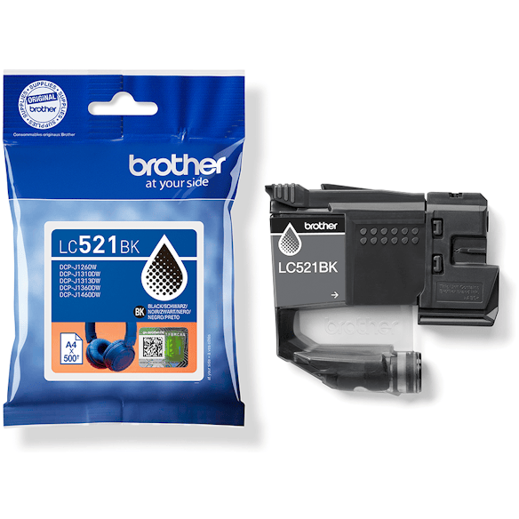 Bläckpatron BROTHER LC521BK svart