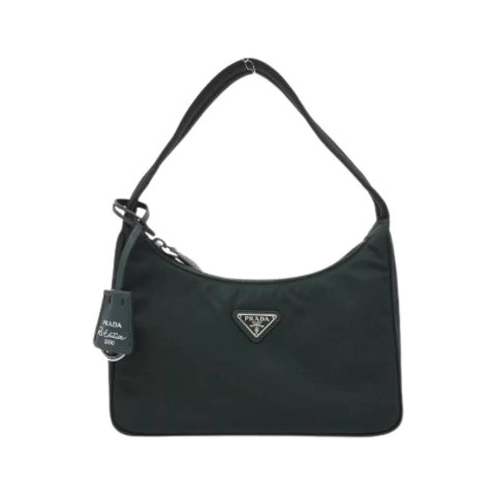 Prada Vintage Pre-owned Tessuto Skuldertaske - Vintage - Dame - Grøn - ONE SIZE - Uld