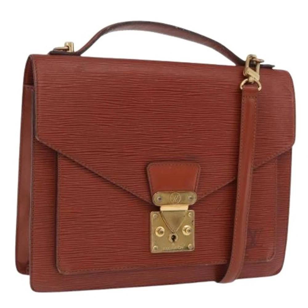Louis Vuitton Vintage Pre-owned Monceau Epi lædertaske - Vintage - Dame - Brun - ONE SIZE - Læder