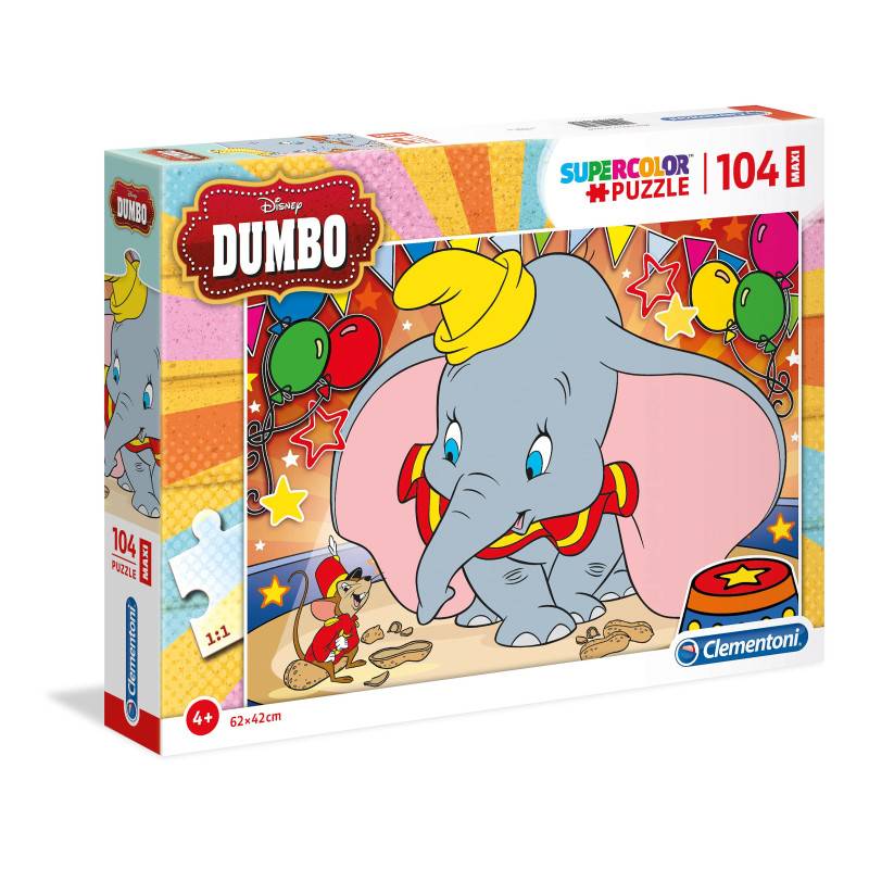 Clementoni 23728 Maxi Dumbo – Puzzle 104 Teile ab 4 Jahren,...