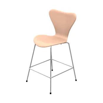 3187 Lav Barstol af Arne Jacobsen Fuldpolstret / Natur læder / Natur - Jacobsen Plus